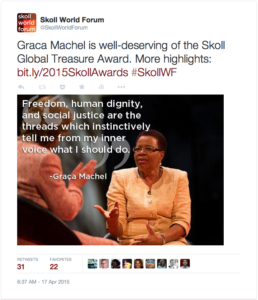 graca machel global treasure highlights quote tweet