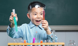 kid scientist testing