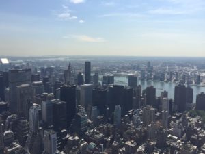 The iconic view from the Empire State Building’s observation deck. 
