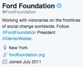 Ford Foundation Bio