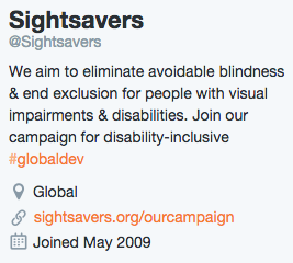 Sightsavers Bio