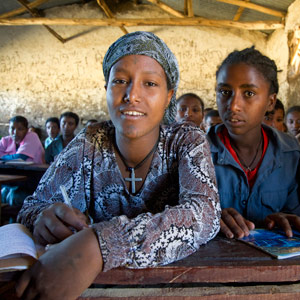 January 17, 2012, Buro Kantuna, Ethiopia - Yeshi-Alem Mulugeta attends class in Buro Kantuna, Ethiopia. Mulugeta took part in the TESFA sexual and reproductive health (SRH) trainings implemented by CARE Ethiopia as part of the TESFA project, which ICRW is monitoring and evaluating.