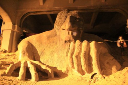 Image of Fremont Troll sculpture in Seattle, WA
