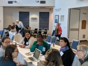 2019 Grassroots Convening participants practice Tweeting for #2020